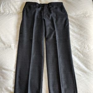 Jos A Bank Large Windowpane Grey Dress Pant